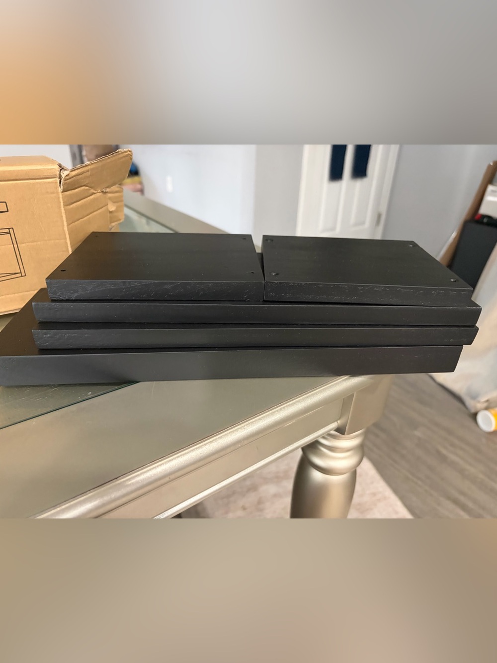 Set of Black Stacked Display Bases